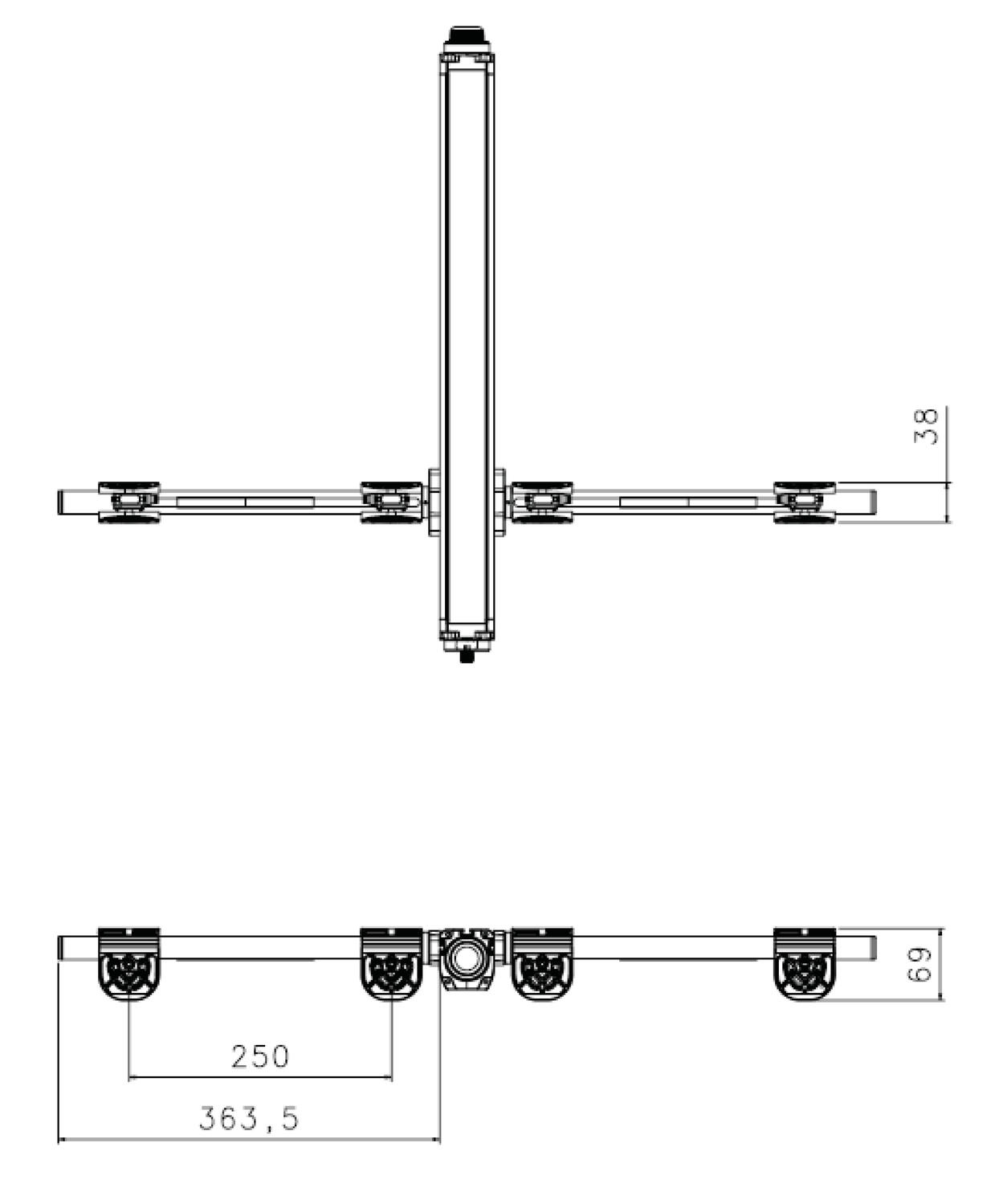 muting_arm_SG-M-T_active_side_dimensions.eps