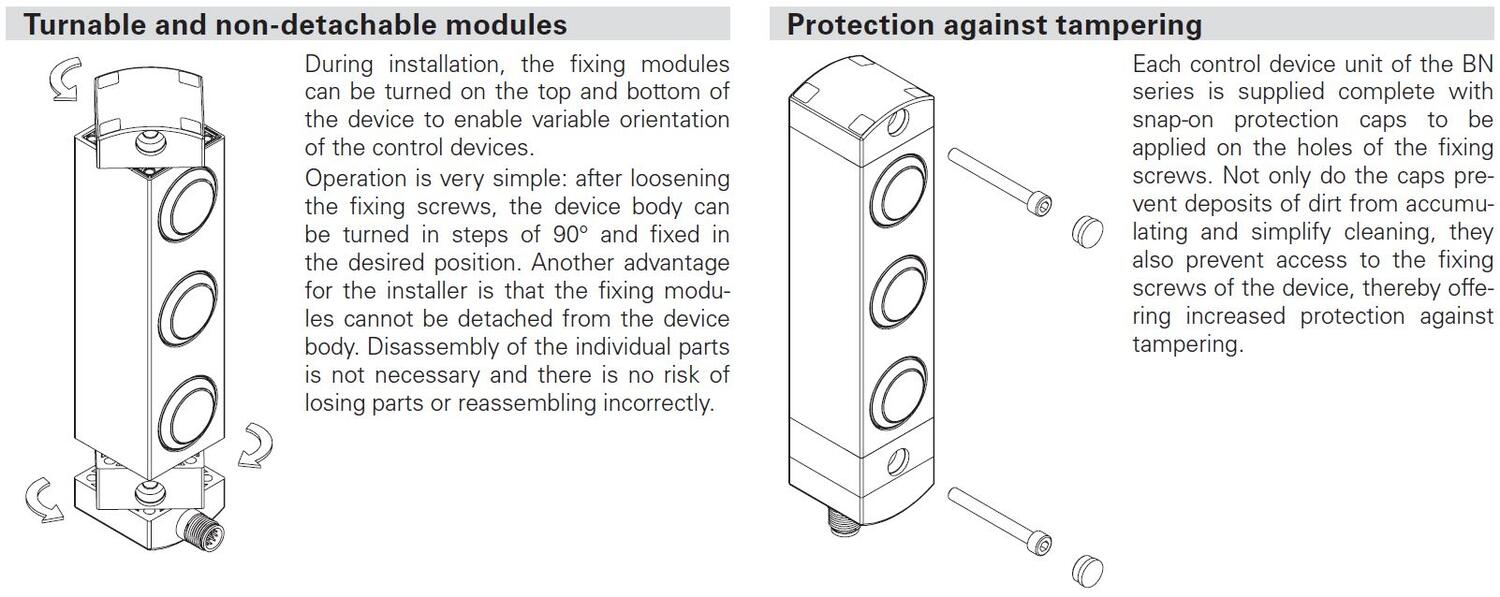 Ohjauslaitteet sähkölukoille, asennuskuva