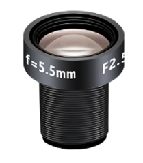 Optiikka 5,5 mm F2.5 1/1.8" Azure