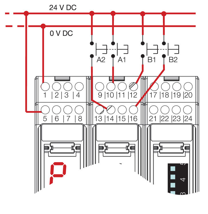 Override-painikkeiden kytkentä