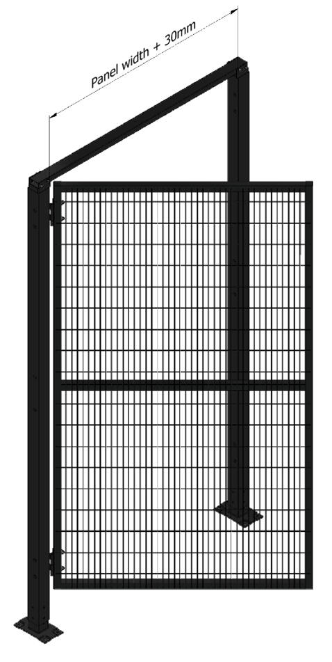 Ovipaketti, saranaovi max 1000 mm, asennuskuva