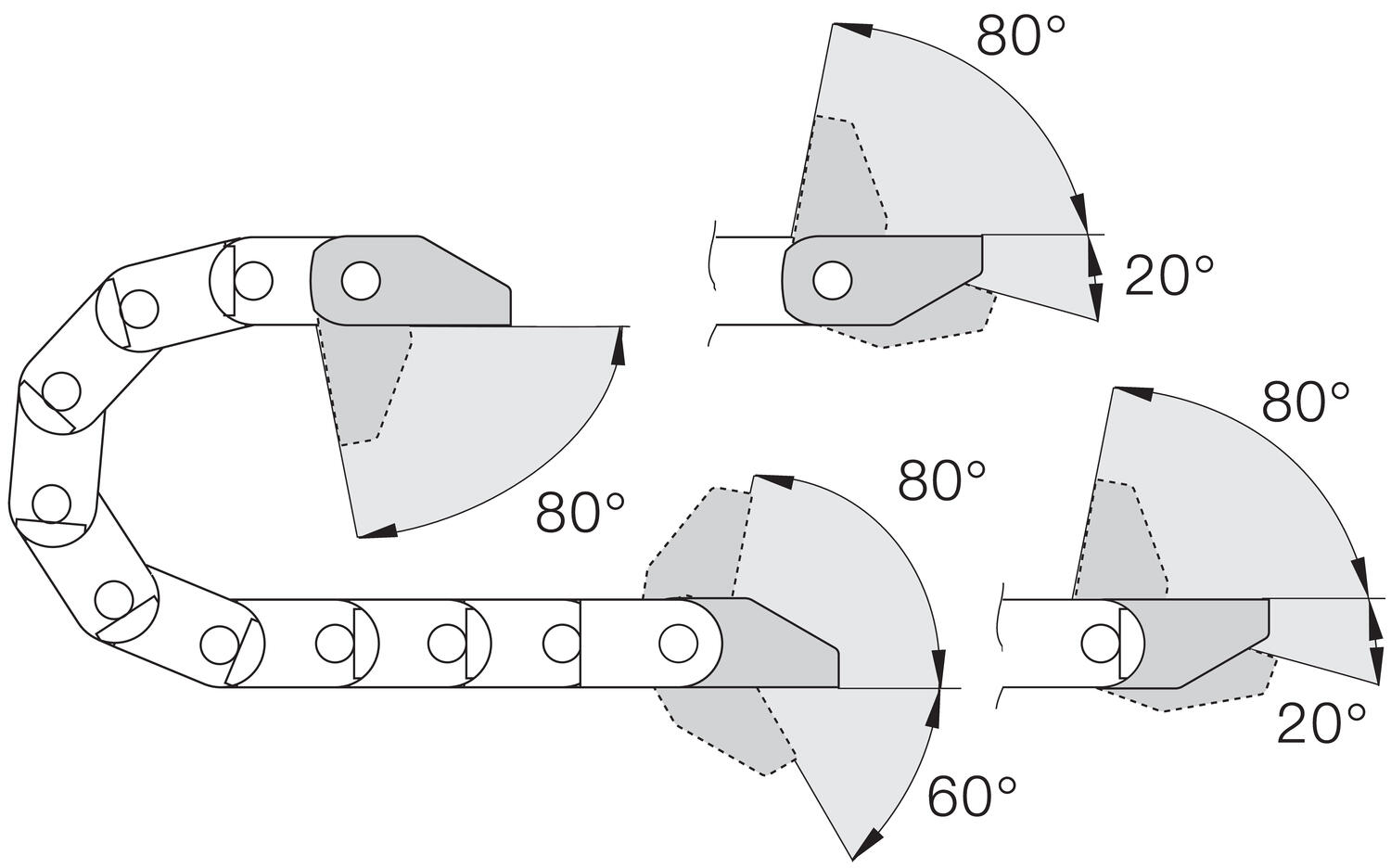 Päätykiinnikesarja vedonpoistokammalla tekninen kuva