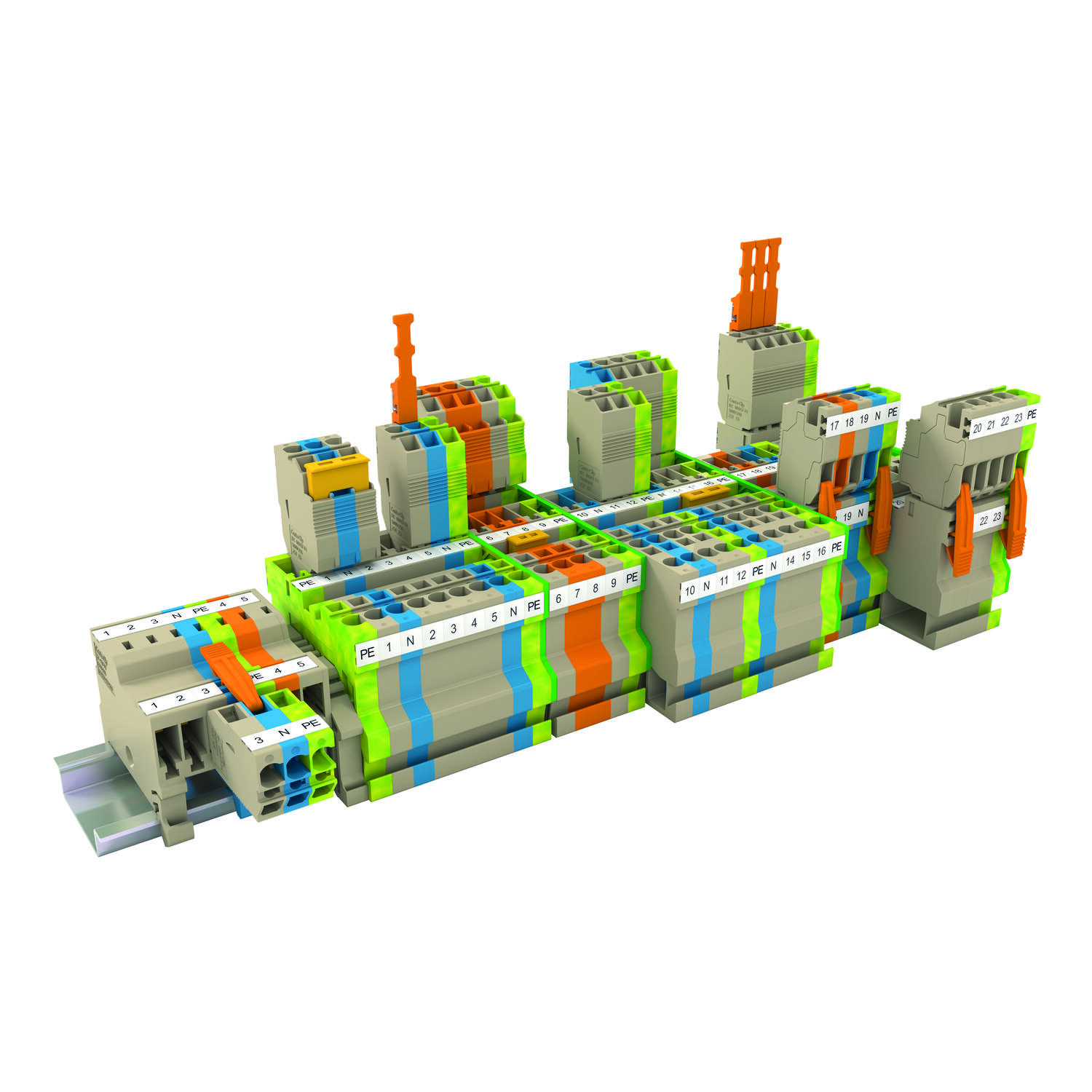 Päätylevyt PRK push-in liittimille