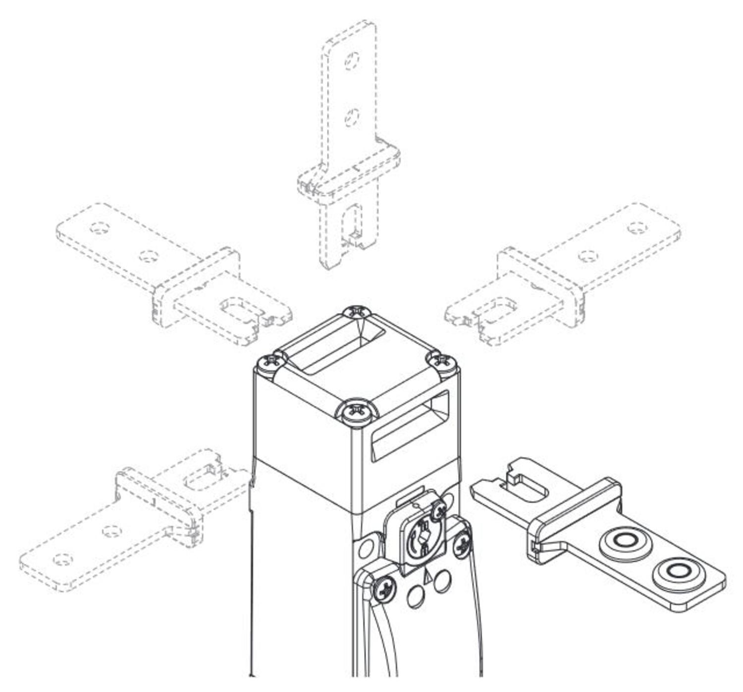 P-Connect Gateway NS/NG sähkölukoille, mittakuva