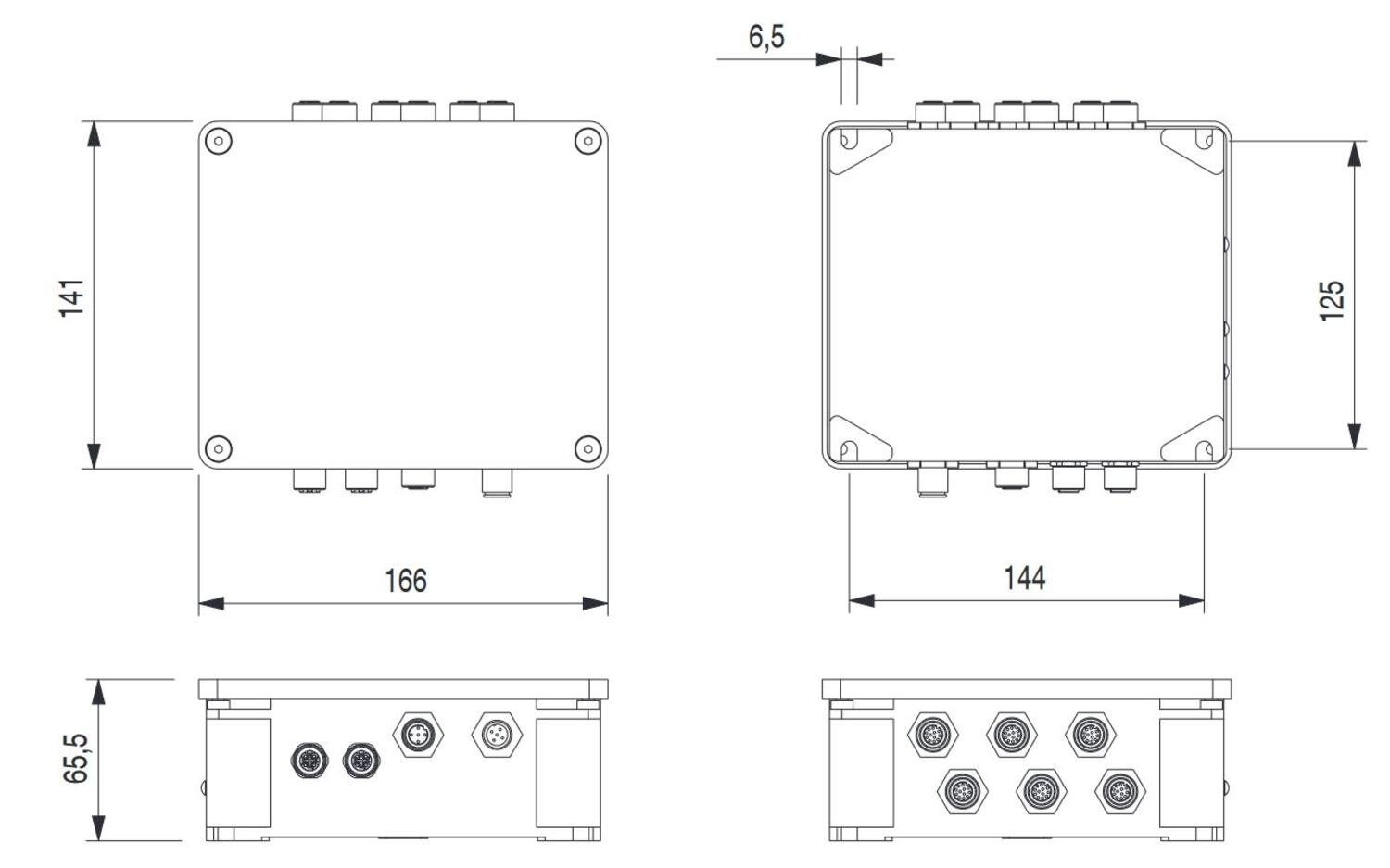P-Connect Gateway NS/NG sähkölukoille, tekninen kuva