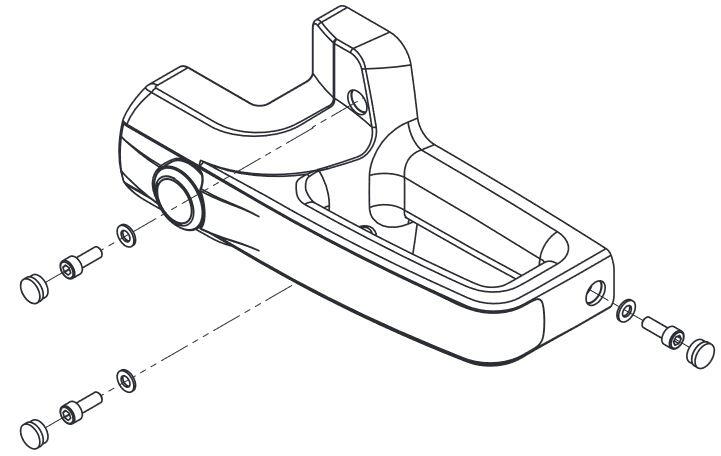 P-KUBE Krome kahva NS sähkölukolle, mittakuva