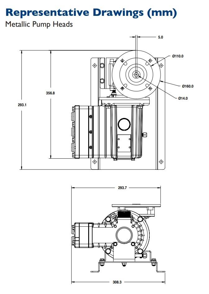 P200 kalvopumppu mittakuva