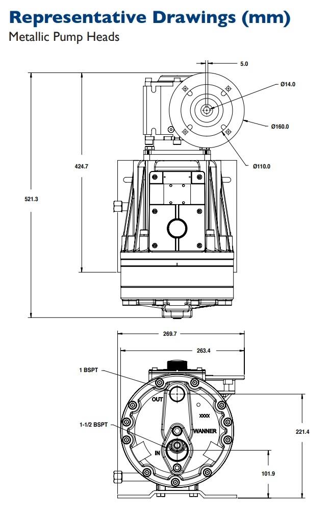 P600 kalvopumppu mittakuva 2