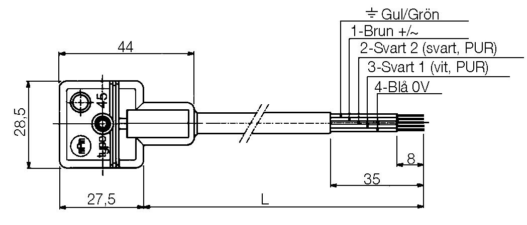 Painekytkin indikaattori, koko 4