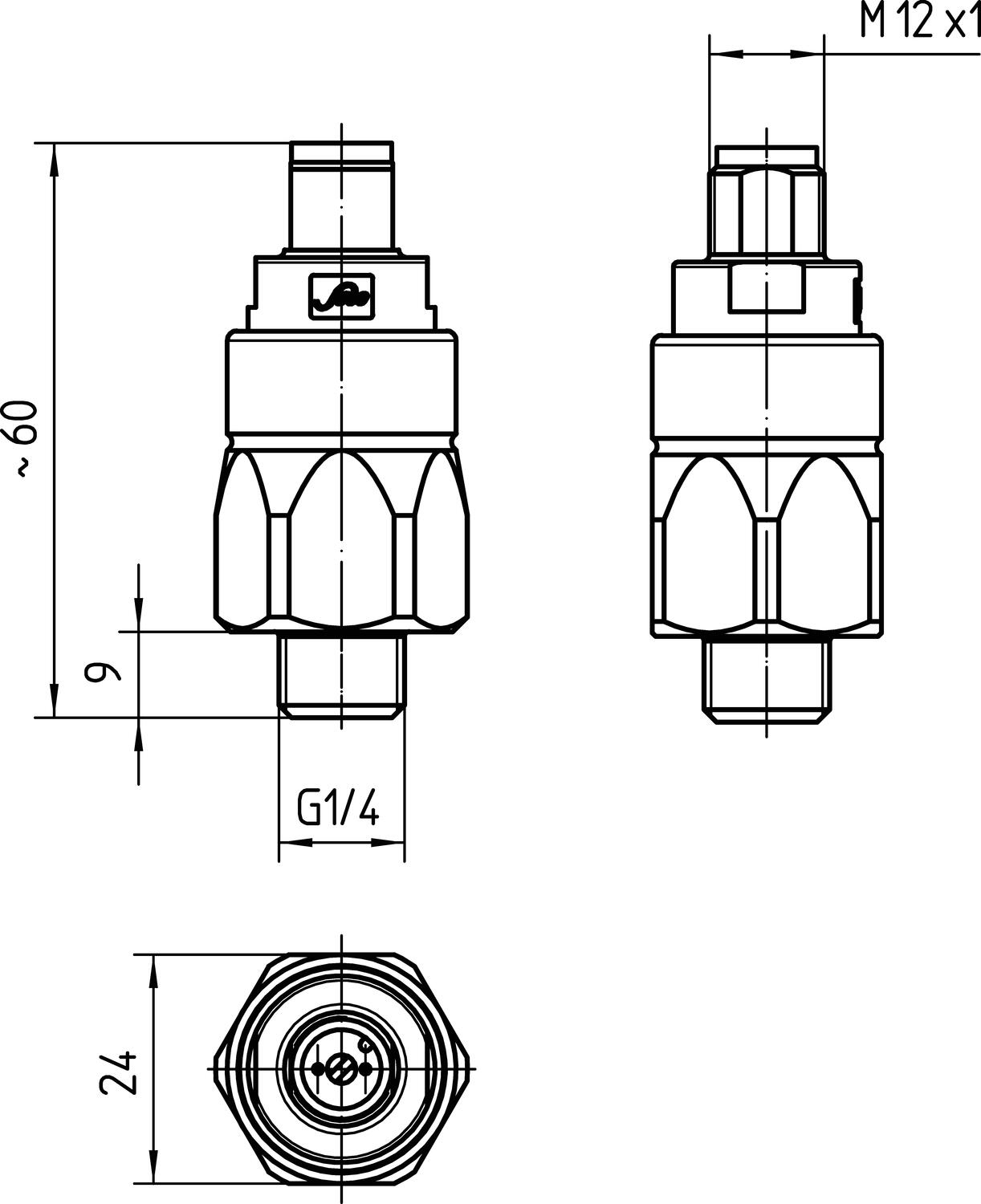 Painekytkin PLUS mitat