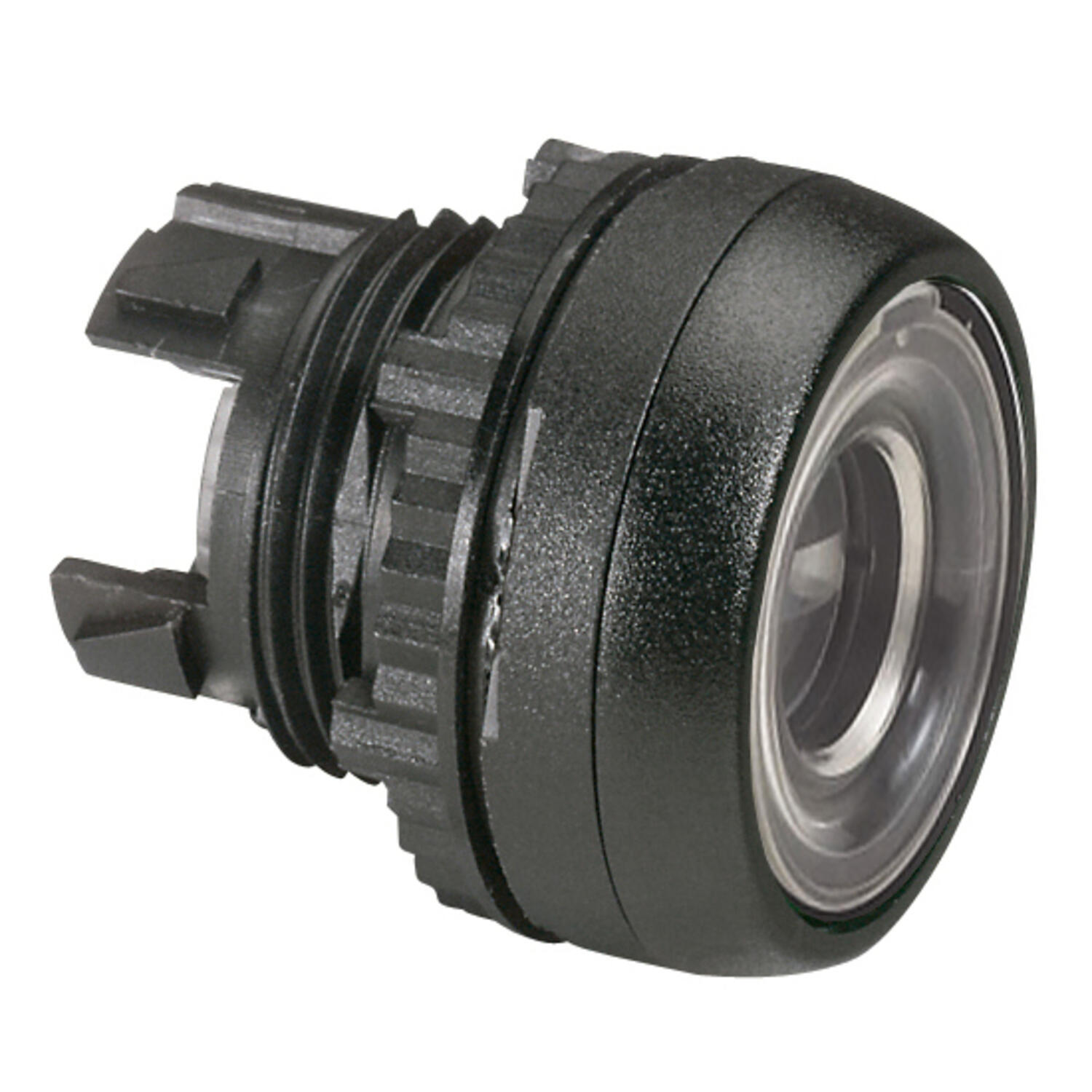 Painike palautuva ilman painikelevyä, musta