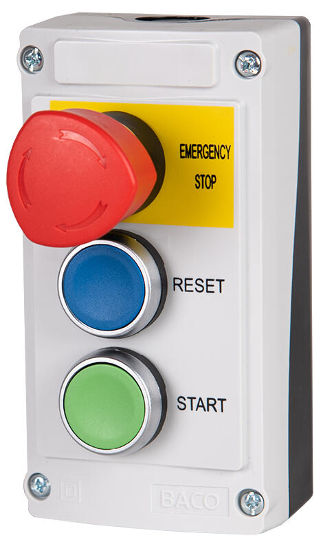 Painikekotelo ES(2NC)+RESET(NO)+START(NO)