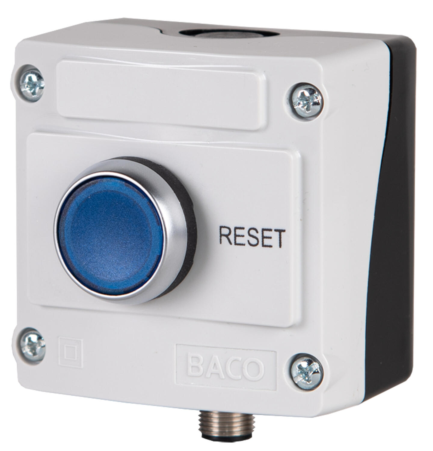 Painikekotelo RESET (NO+LED) + M12