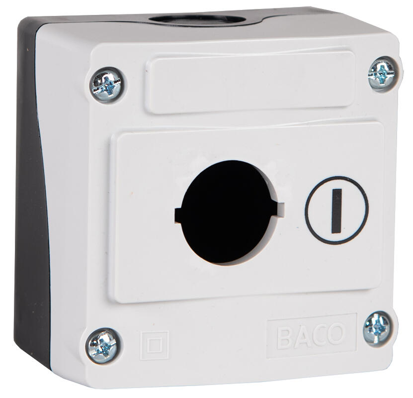 Painonappikotelo 1-reikä harmaa kansi 