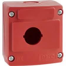 Painonappikotelo 1-reikäinen punainen