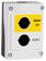 Painonappikotelo 2-reikää "EMERGENCY STOP+RESET"