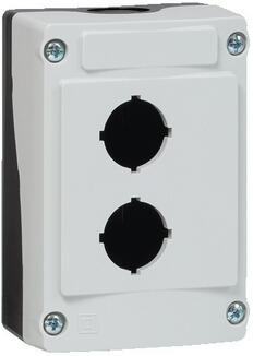 Painonappikotelo 2-reikäinen harmaa