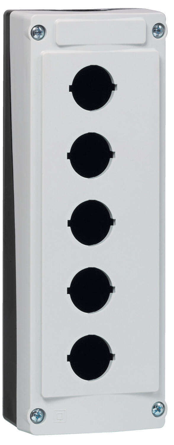 Painonappikotelo 5-reikäinen harmaa