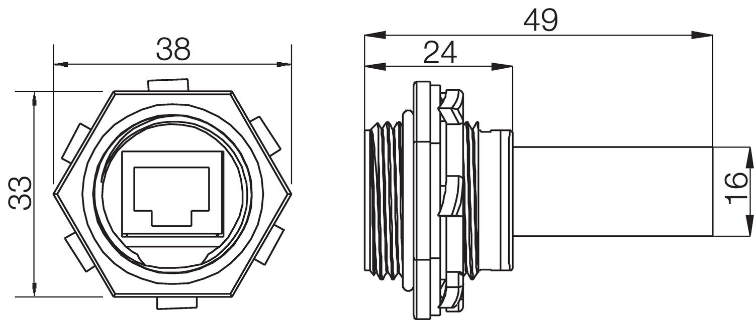 Panelcontact, dimension