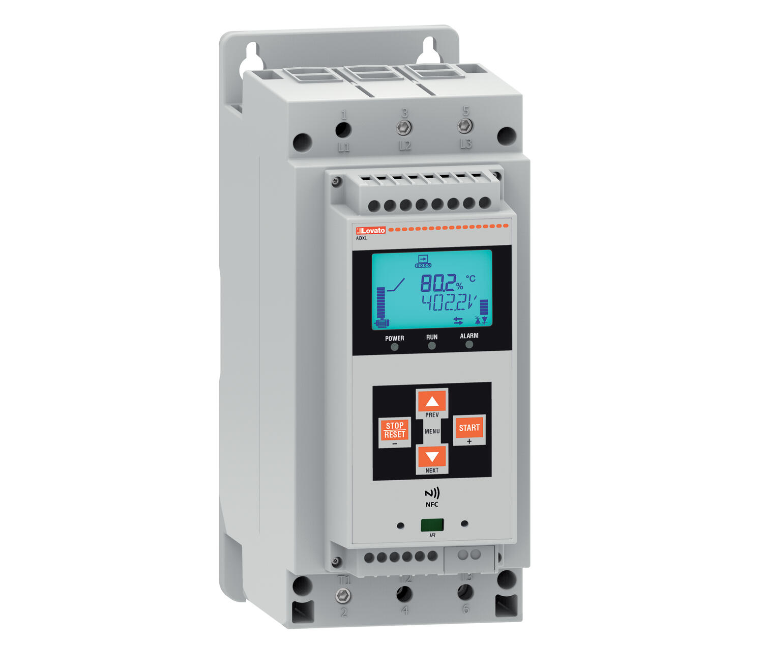 Pehmokäynnistin sisäänrakennetulla by-pass releellä