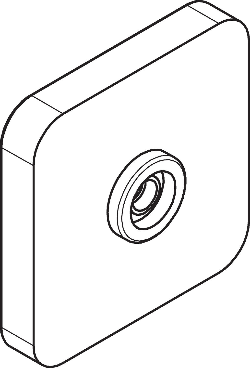 Peitelevy DIN A liittimelle