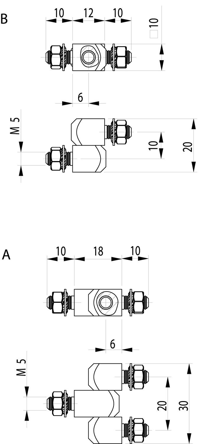 Pinta-asennettava Bolt-on sarana 180° avautumiskulma mitat