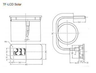Pitkäikäiset digitaaliset lämpötilamittarit TF-LCD mitat