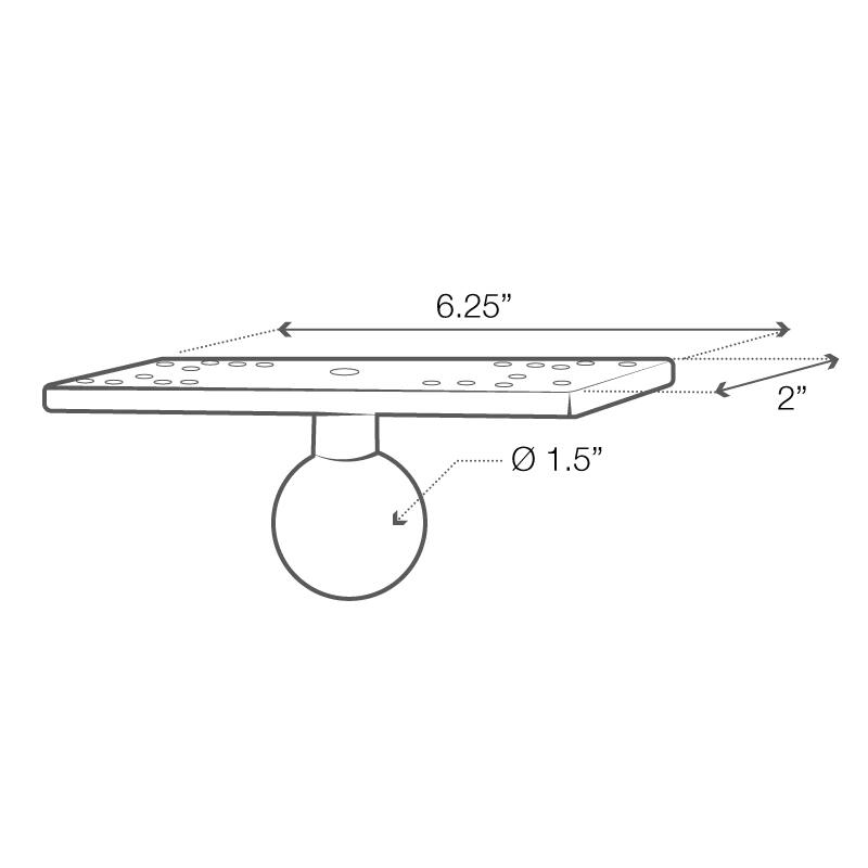 Pohja C-koko VESA 75, mittakuva