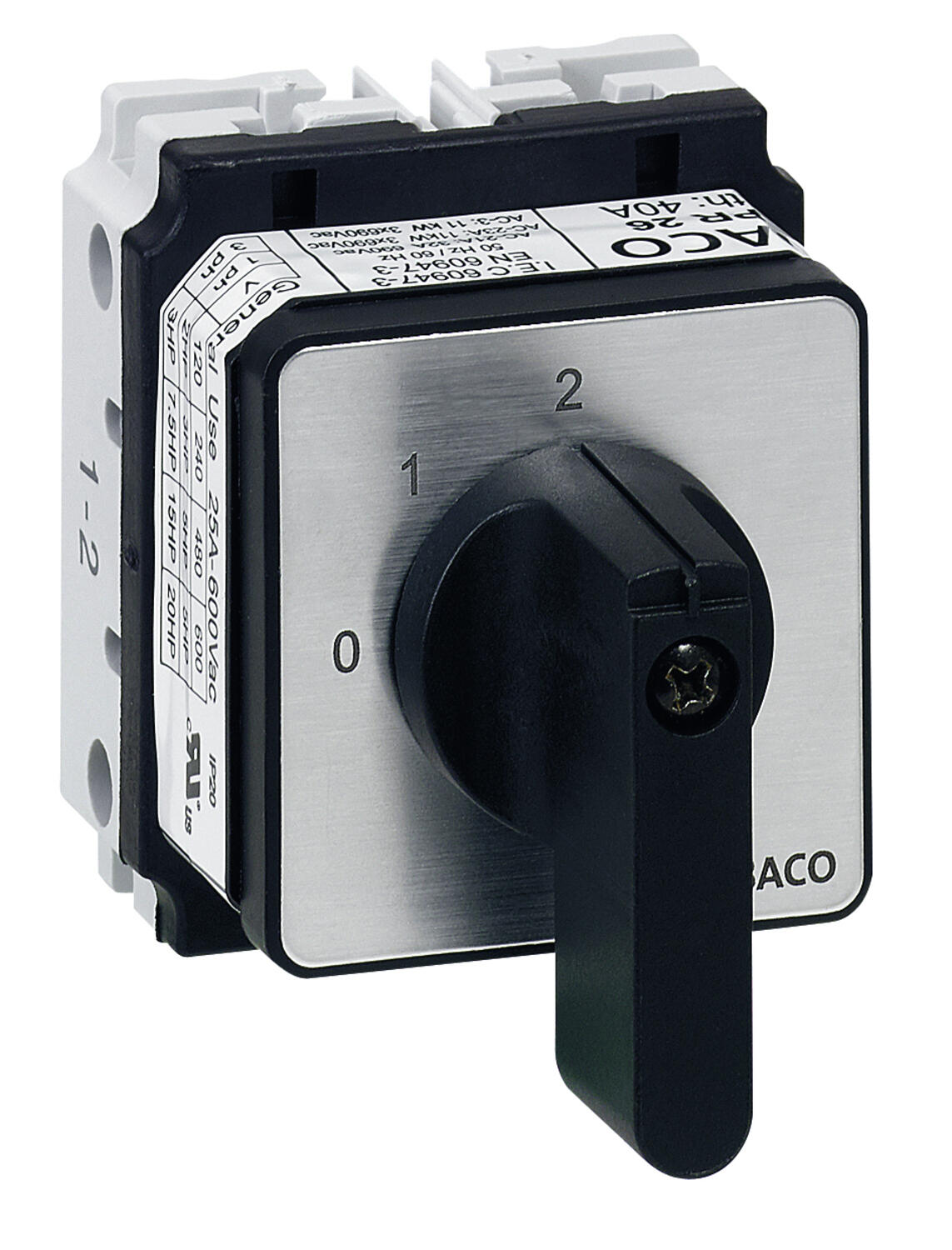 PR ONE nokkakytkin 32 A "0-1-2" 1-nap. ruuviasennus