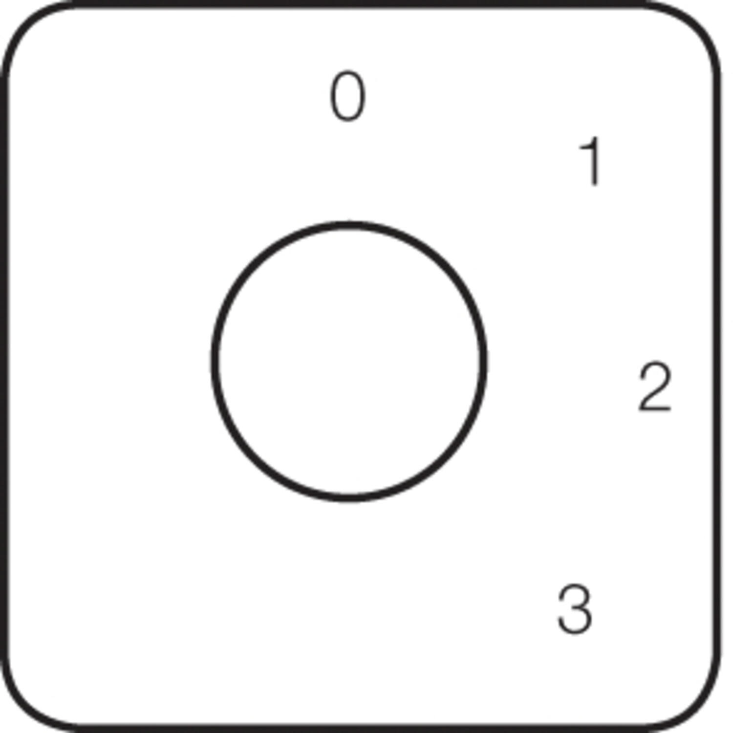 PR12 nokkakytkin 16 A "0-1-2-3" piirros
