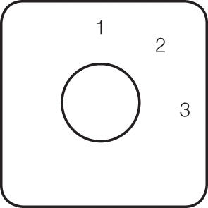 PR12 nokkakytkin 16 A "1-2-3" piirros