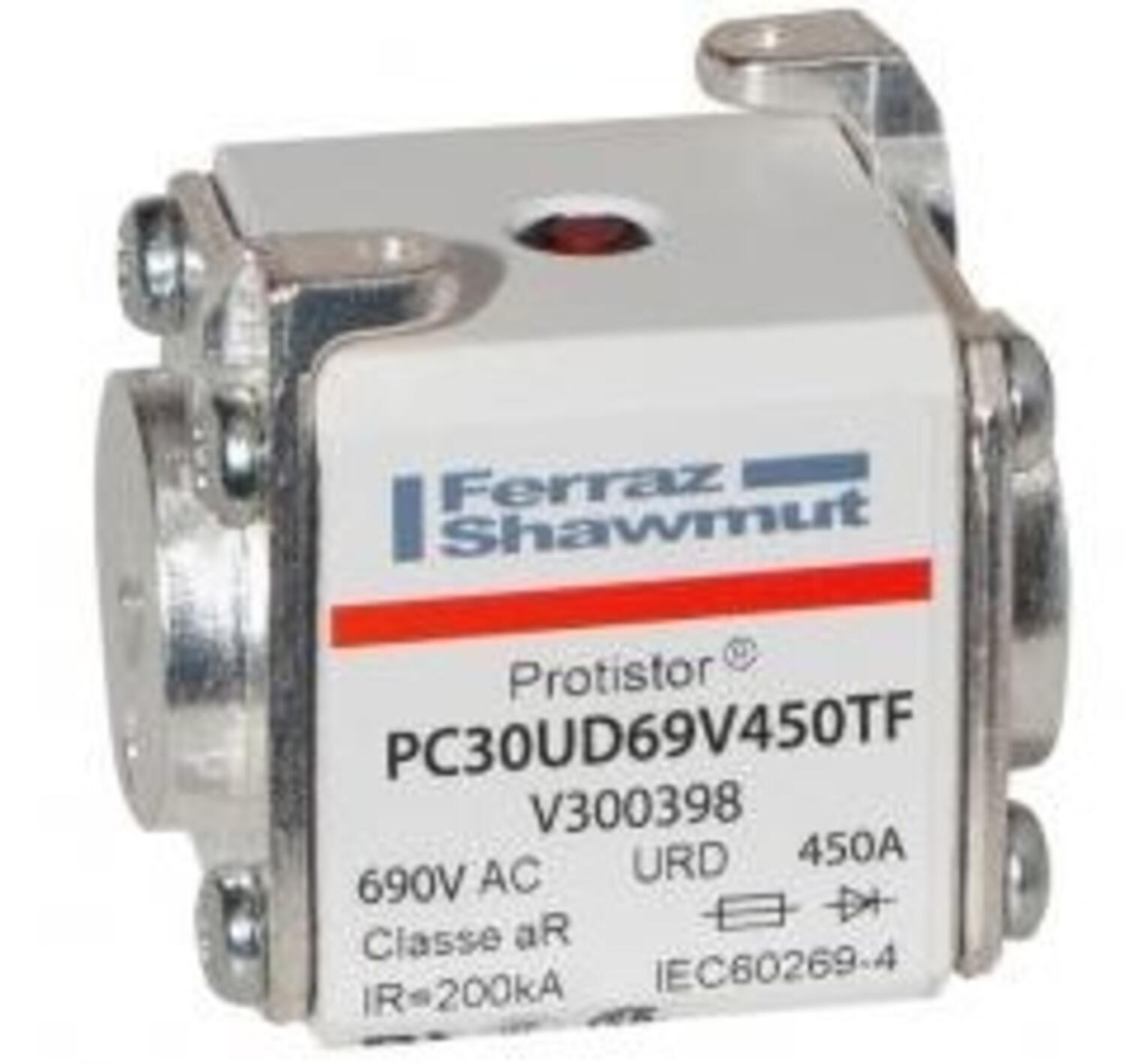 Protistor puolijohderele koko 30 aR 690 V 450 A