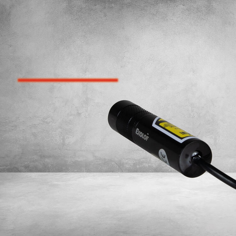 Punainen viivalaser säädettävällä tarkennuksella