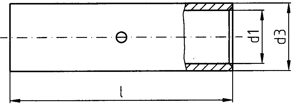 Puristettava jatkohylsy tekninen kuva