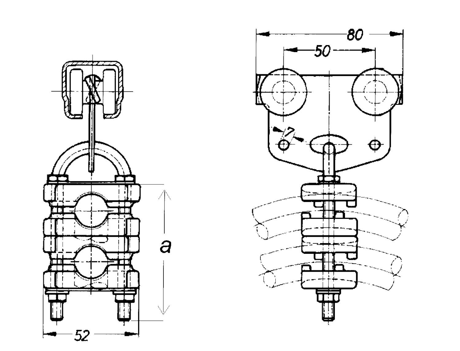 Pyörökaapelivaunu mittakuva