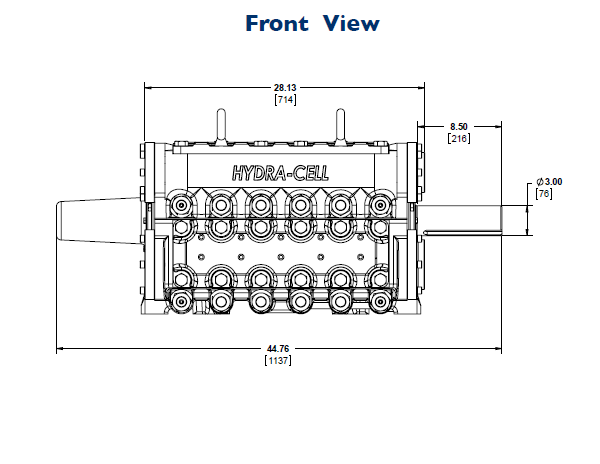 Q155-kalvopumppu Low Pressure mittakuva