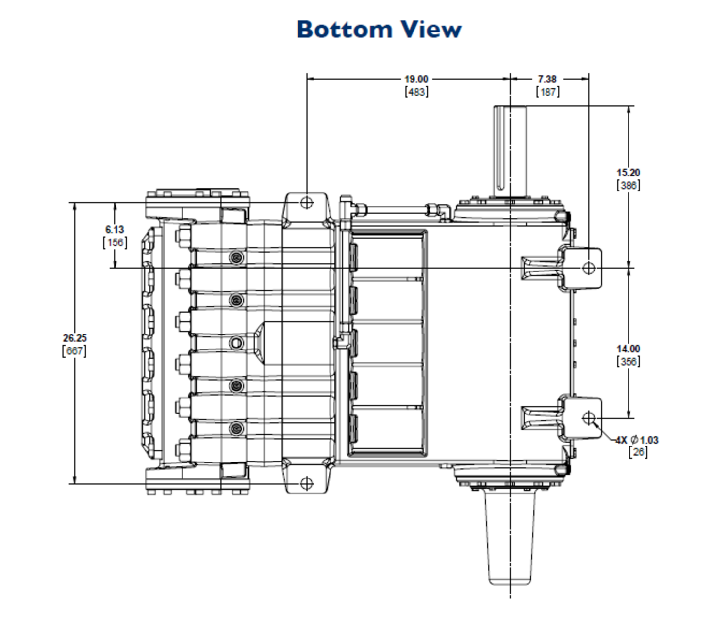 Q155-kalvopumppu Low Pressure mittakuva3