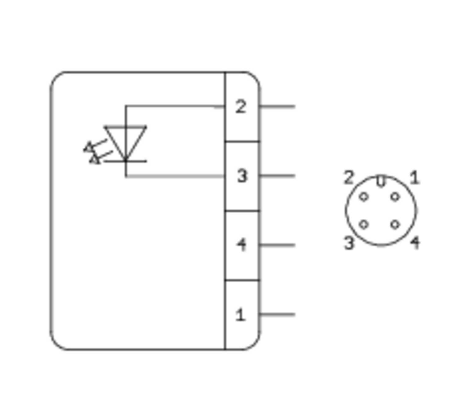 RAMO 22I LED-merkkilamppu, tekninen kuva