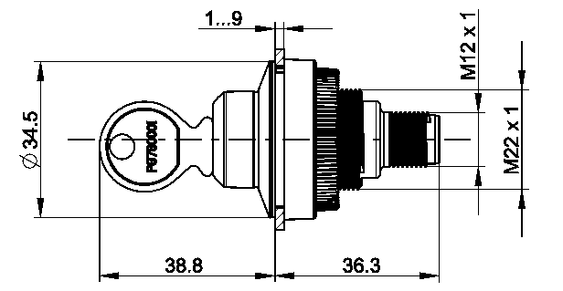 RAMO 30K avainkytkimet, tekninen kuva