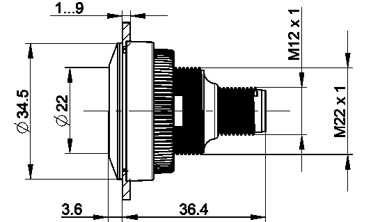 RAMO 30T tasopainikkeet, tekninen kuva