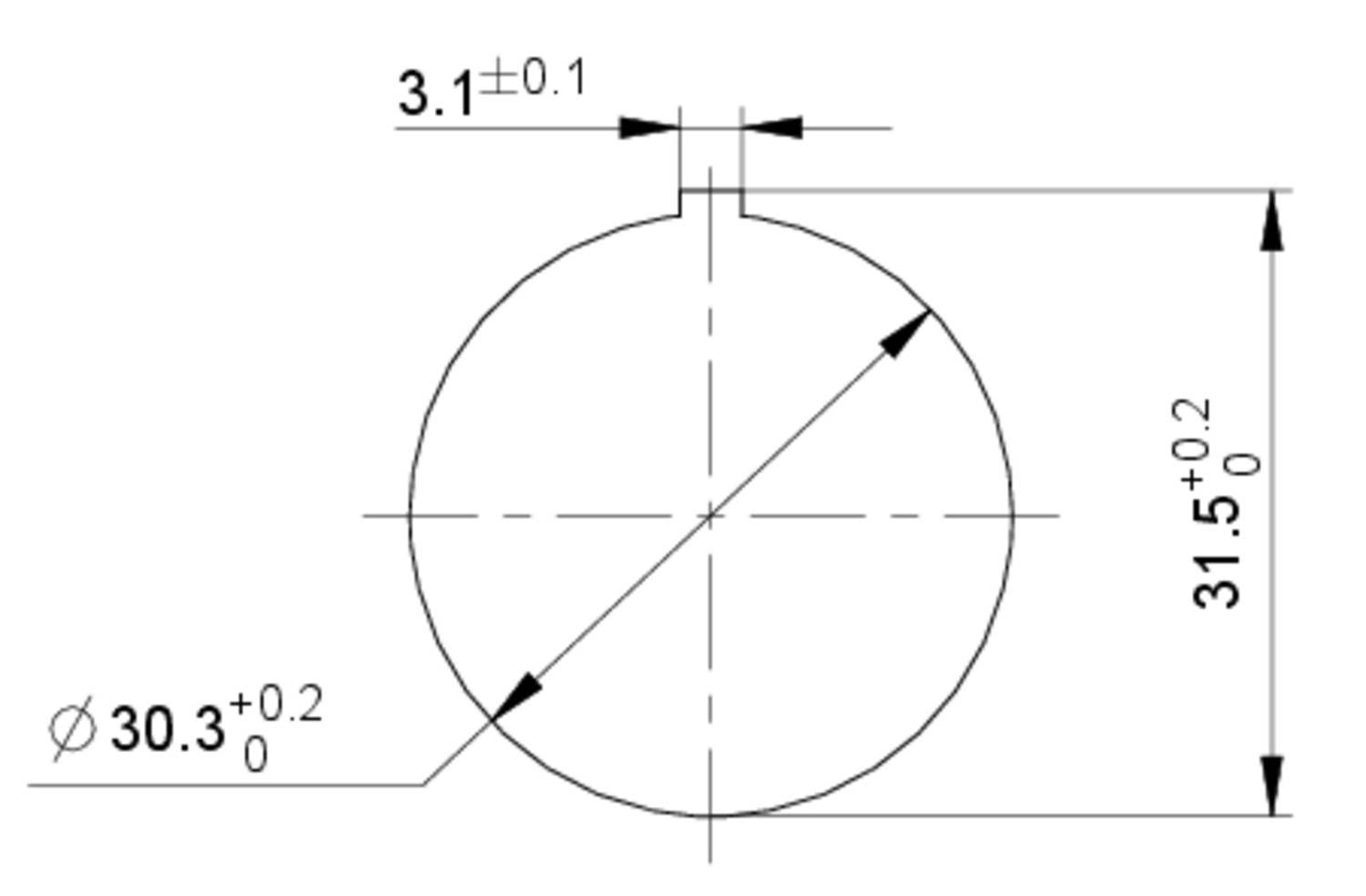 RAMO hätäseispainike, mittakuva