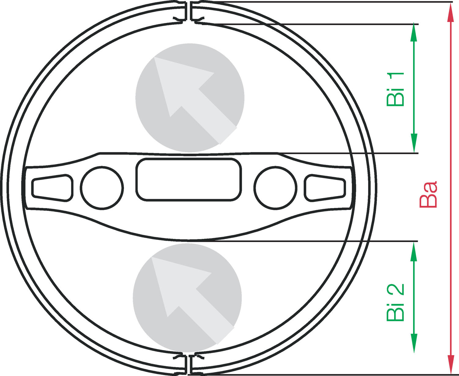 Robottiketju triflex® R, mittapiirros