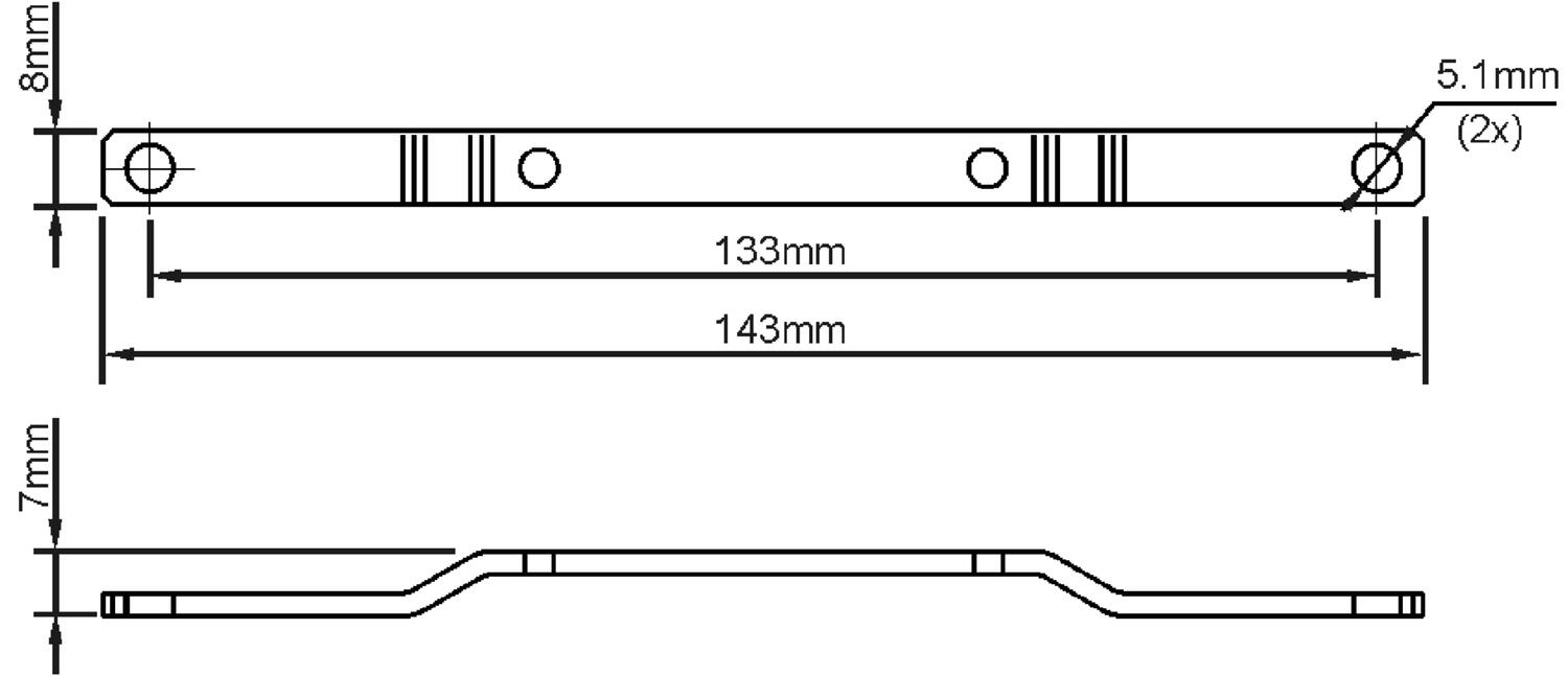 Seinäkiinnike, mittakuva