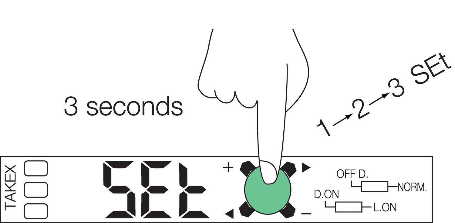 Setting, sensitivity, no work, 1.