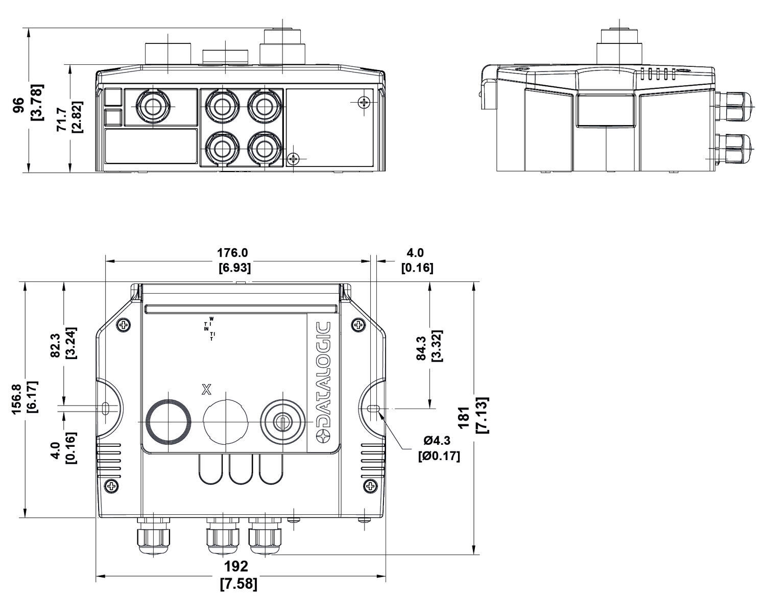 SG-SRT Muting-ohjauskotelo tekninen kuva
