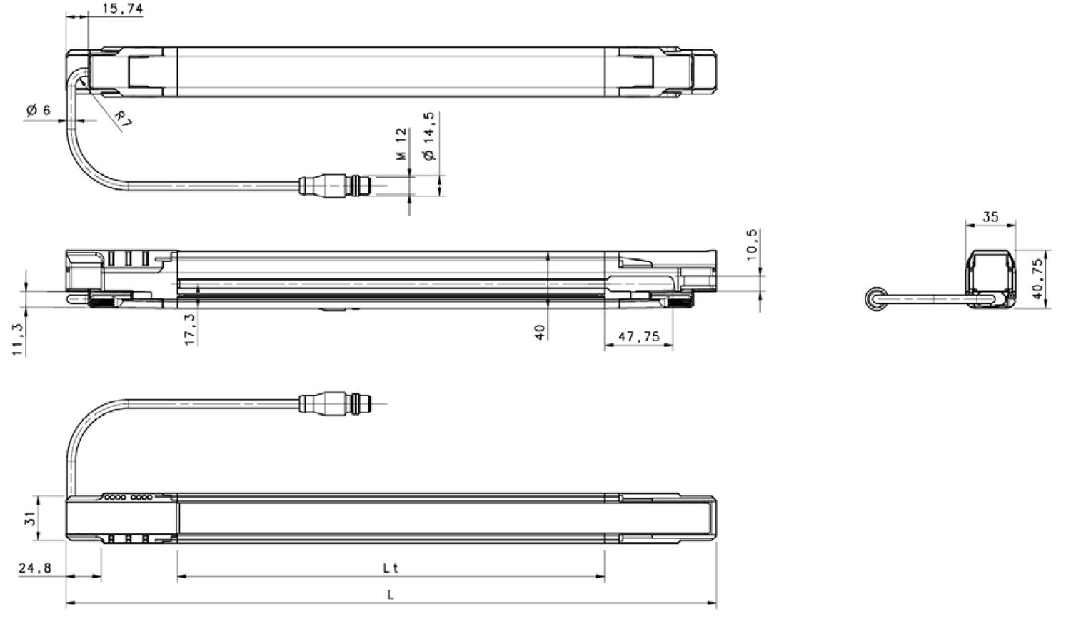 SG4-dongle ethernet-kaapeli tekninen kuva