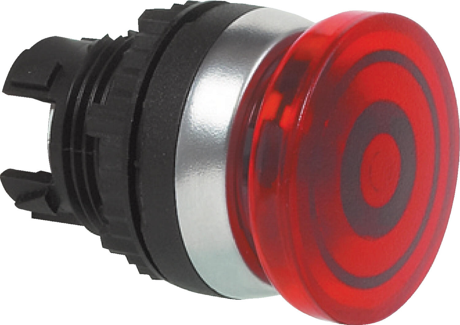 Sienivalopainike punainen palautuva