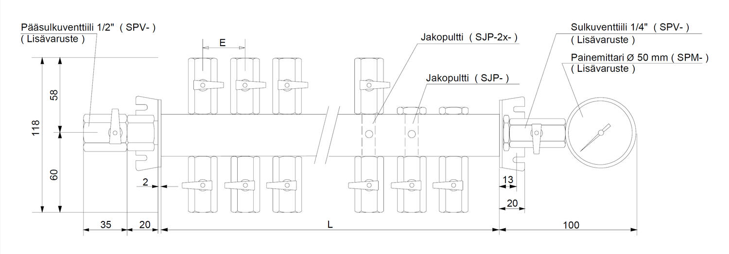 SJT-Jakotukki mittakuva