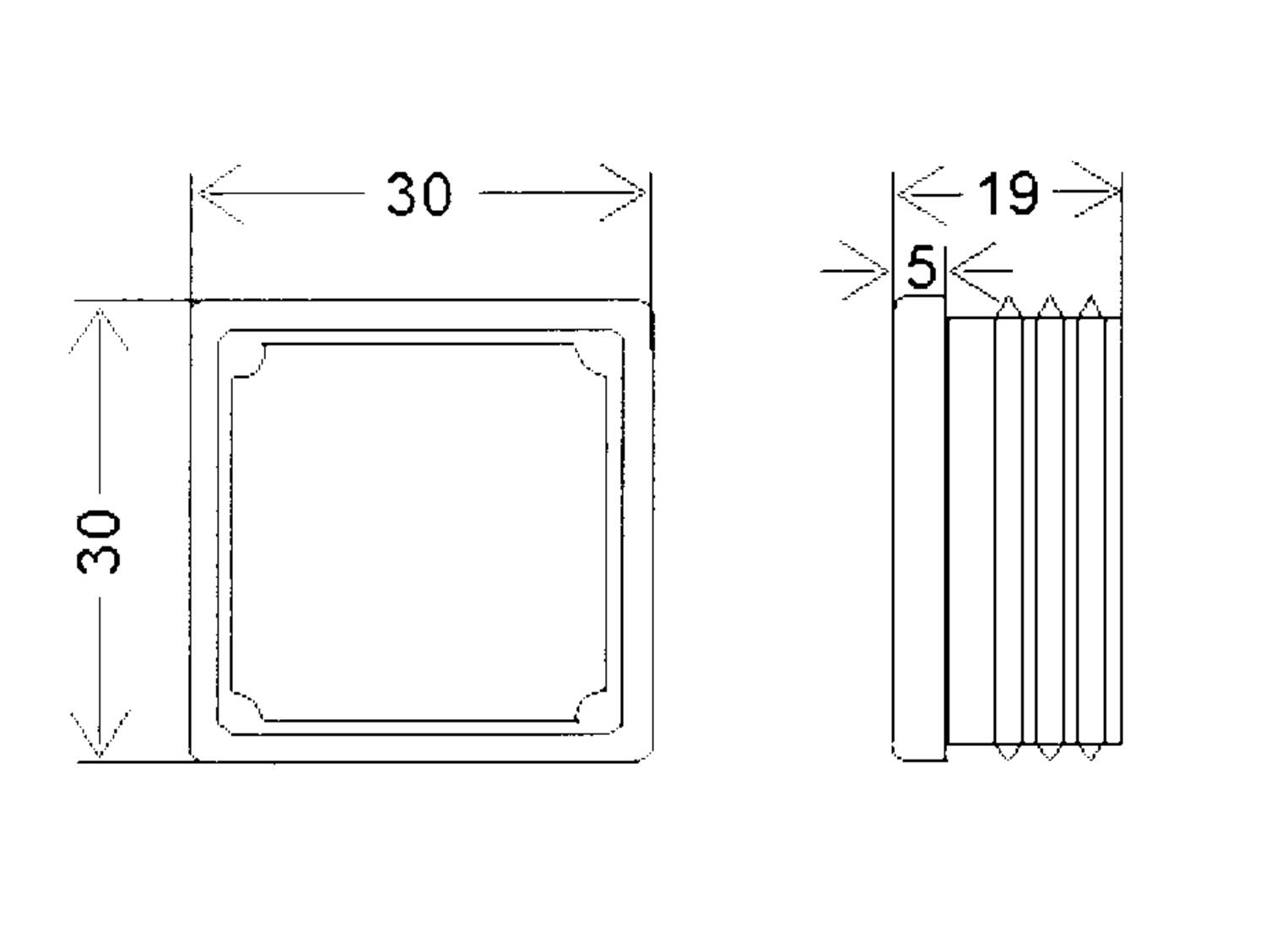 Sulkutulppa mittakuva