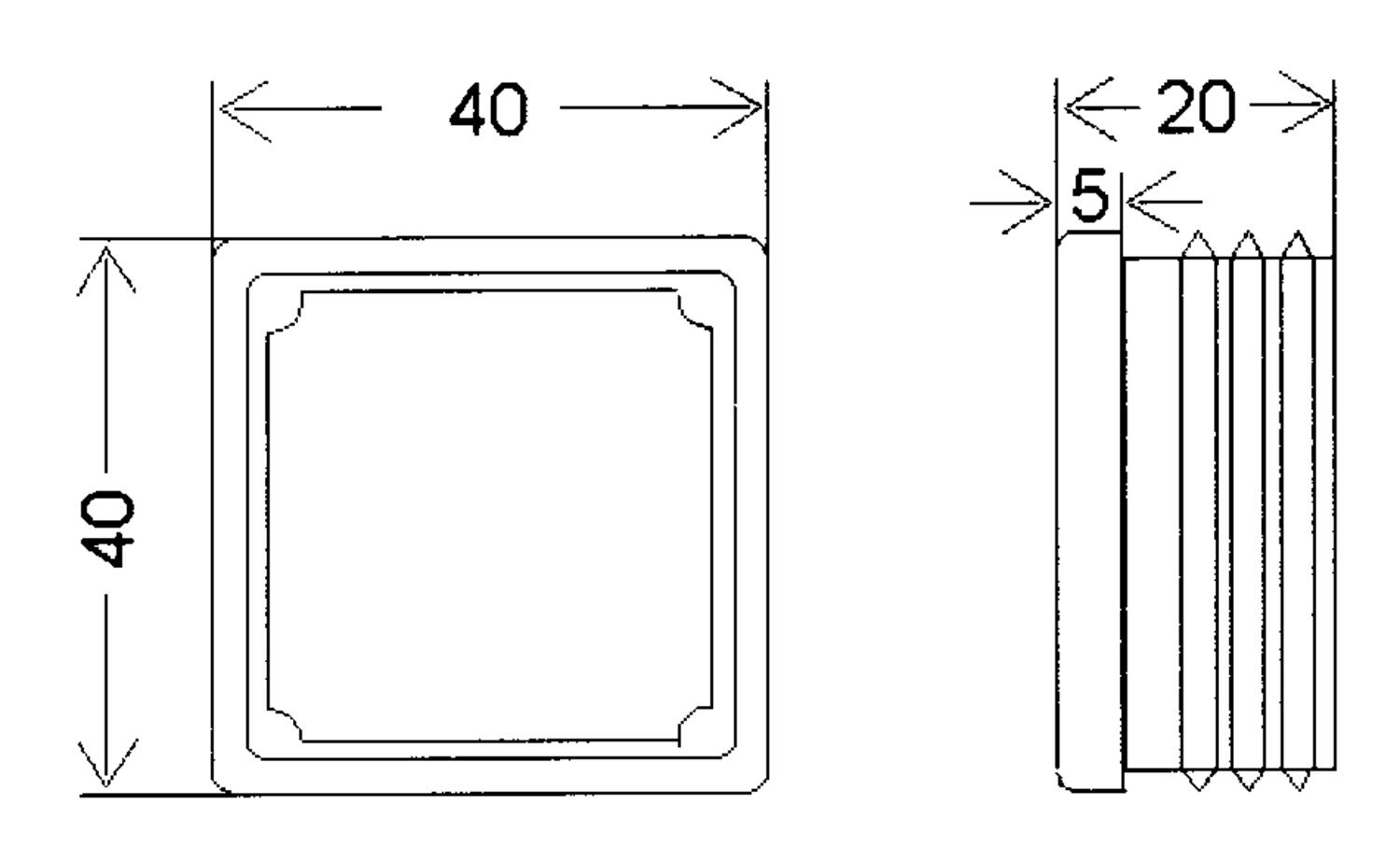 Sulkutulppa mittakuva